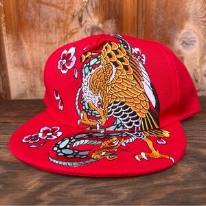Phoenix embroidered wool snapback hat